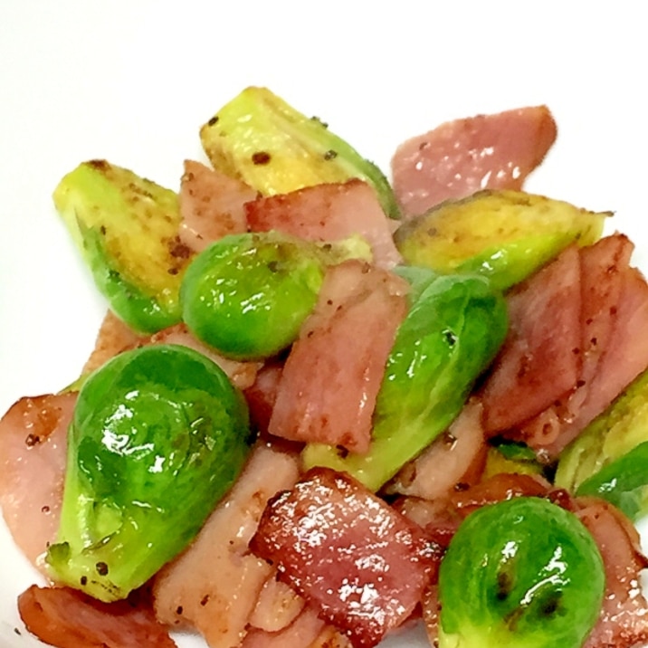 芽キャベツとベーコンのオリーブオイル焼き レシピ 作り方 By まかろん 楽天レシピ